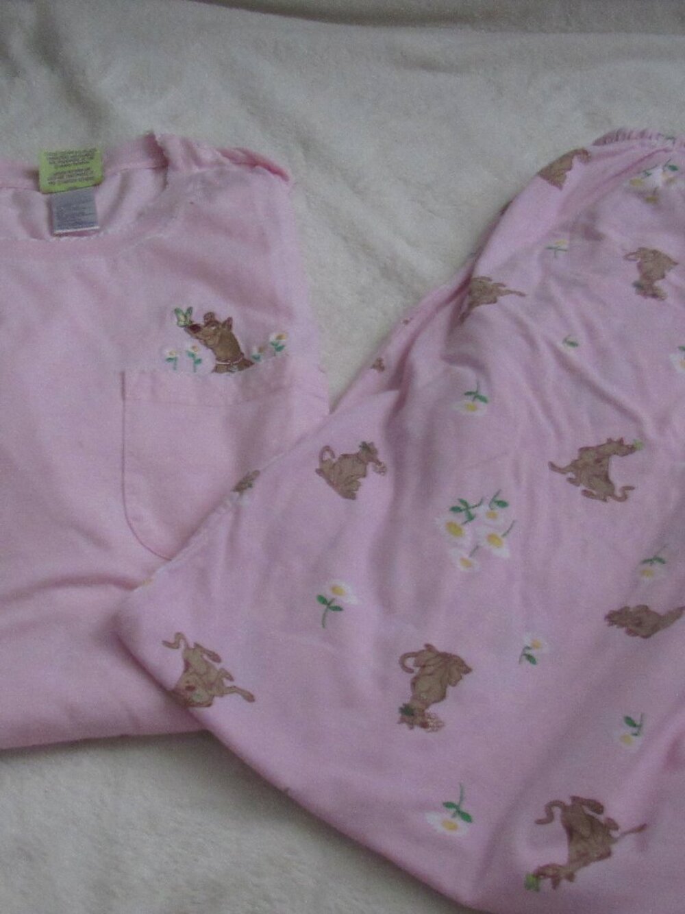 Vintage Scooby Doo Pink Pajamas  Size Large  USED